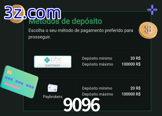 O cassino 9096 oferece uma grande variedade de métodos de pagamento